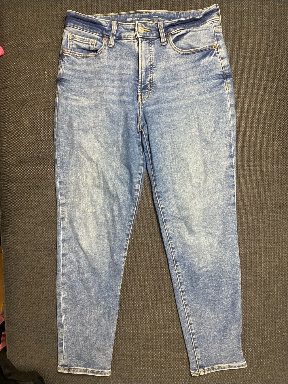 Old Navy High Rise O.G. Straight Super Stretch Light Wash Jeans Size 10